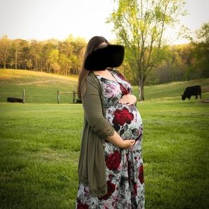 Pink blush maternity dress